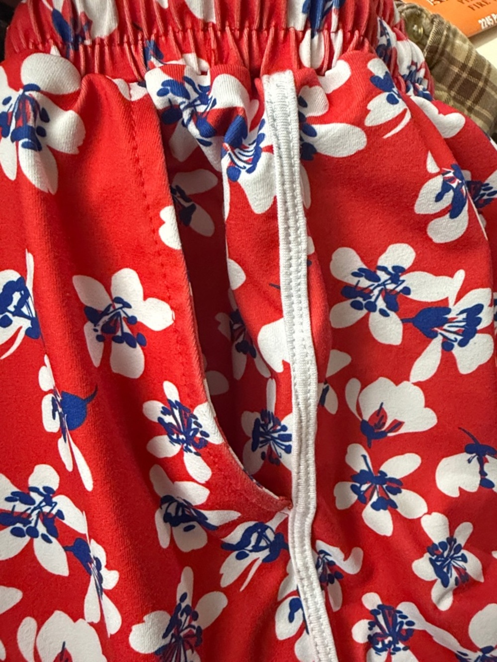Jess Lea XL Rebel Floral Red White Blue Drawstring Everyday Shorts - Picture 8 of 11